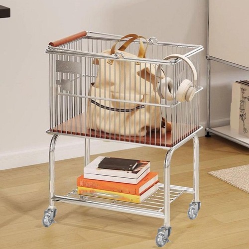 Rolling laundry cart with - laundry,