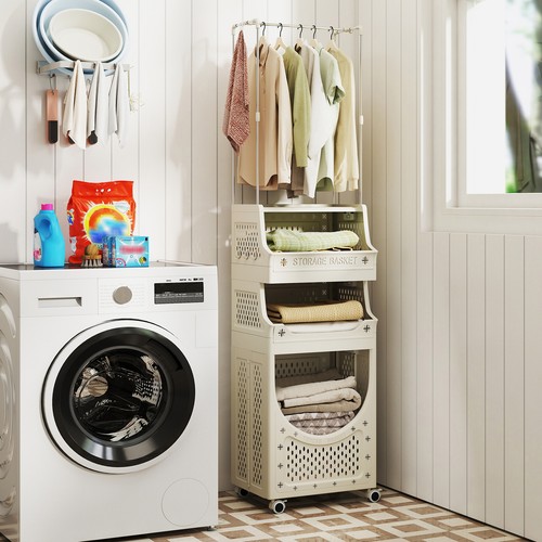 Folding laundry cart tier - folding,