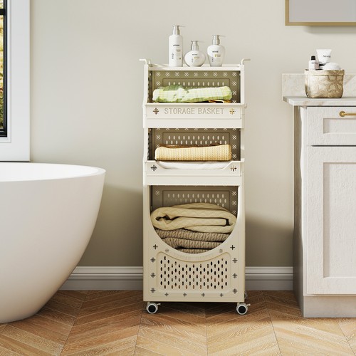 Tier laundry cart foldable - laundry,