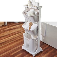 White Laundry Trolley Cart