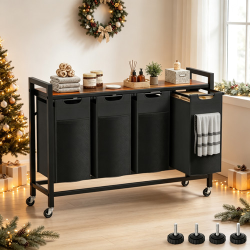 Wheeled laundry sorting