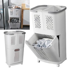3 Compartment Rolling Laundry