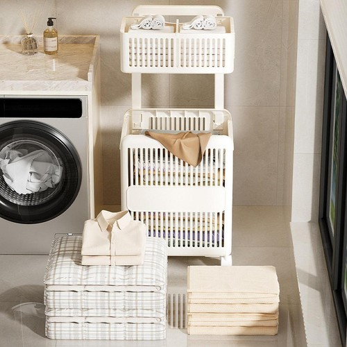 Movable laundry cart - movable,